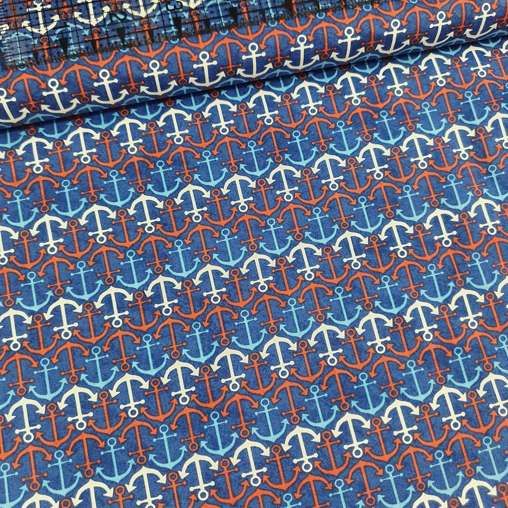 Studio E - Anchors Away Blue 100% Cotton Fabric