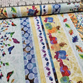 Studio E - Autumn Hues Border Stripe 100% Cotton Fabric - Crafts and Quilts