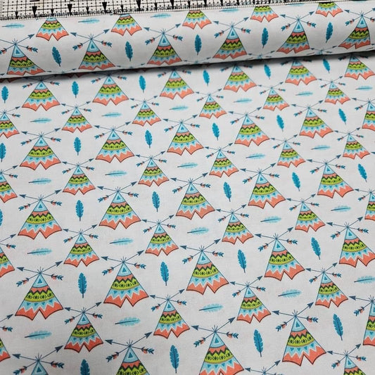 Studio E - Boho Baby Wigwams 100% Cotton Fabric