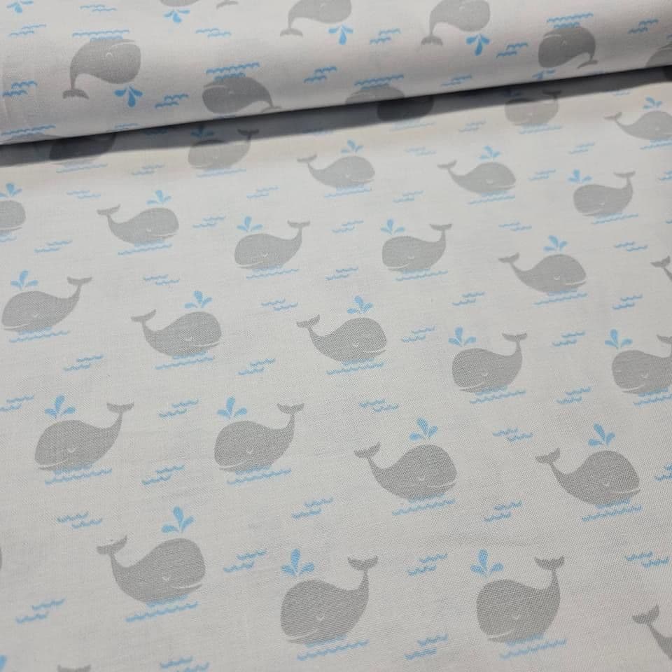 Studio E - Fun and Games Whales 100% Cotton Fabric