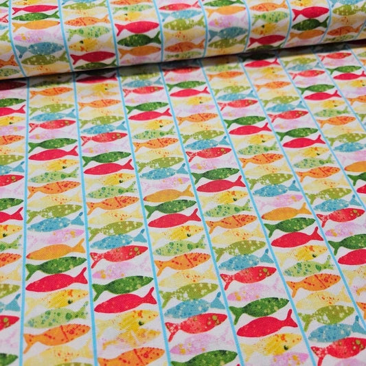 Studios E - Ocean State by Pam Vale Fish 100% Cotton Fabric