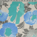 Poplin - Bold Blooms Blues 60" Wide Premium 100% Cotton Fabric Yard - Crafts and Quilts