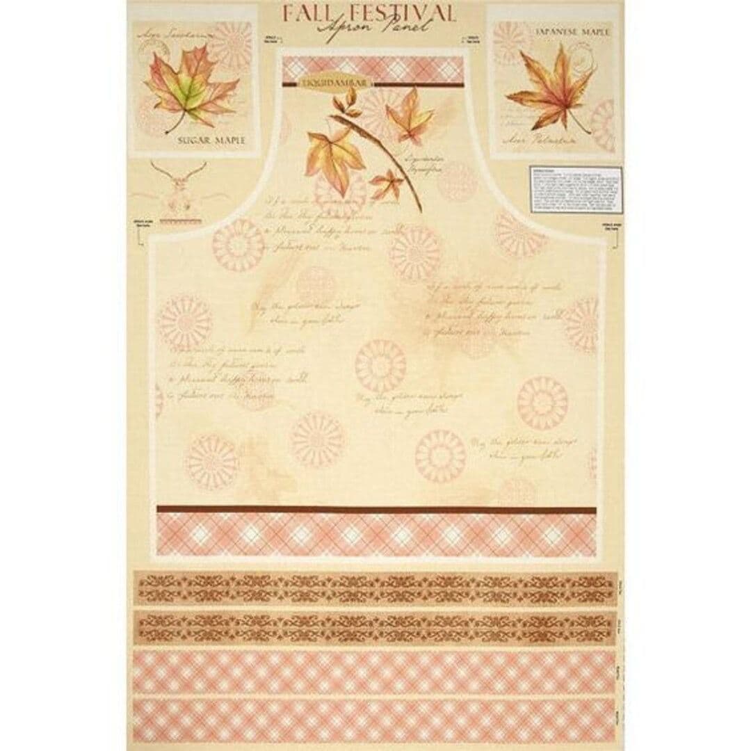 Wilmington Prints - Fall Festival Make your own Apron Fabric Panel