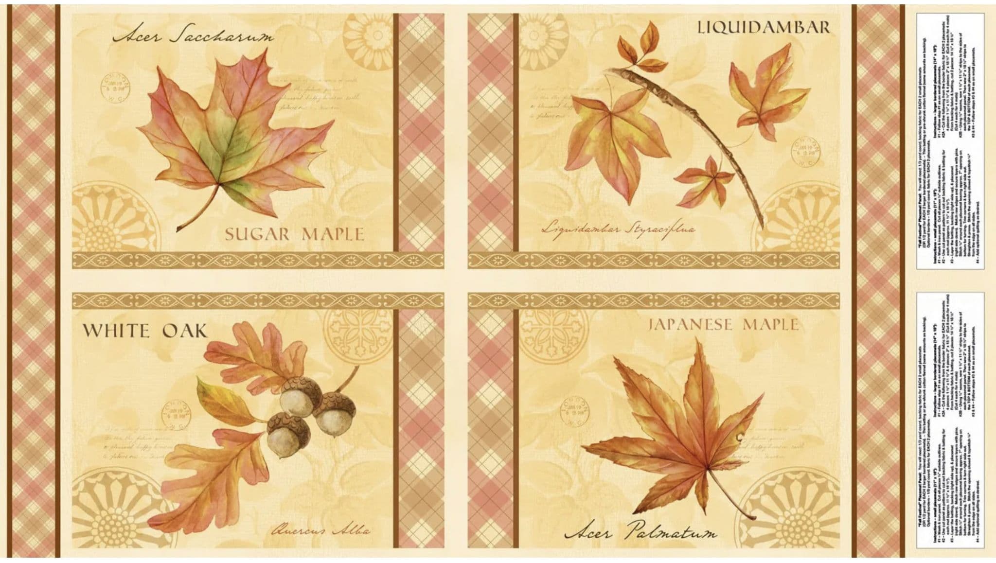 Wilmington Prints - Fall Festival Make your own Placemats Fabric Panel