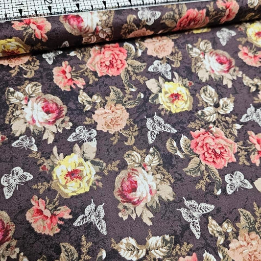 Windham Fabrics - Afternoon Tea Brown 42825-1 100% Cotton Fabric