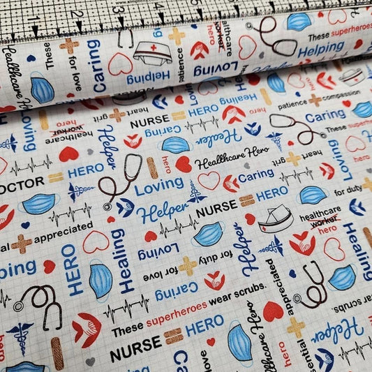 Windham Fabrics - Calling all Nurses NHS Heroes 100% Cotton Fabric