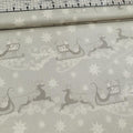 Windham Fabrics - Glisten Sleigh Grey Silver Metallic 100% Cotton Fabric - Crafts and Quilts