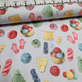 Windham Fabrics - Knit n Purl Knitting Accessories Grey 51616-1 100% Cotton Fabric