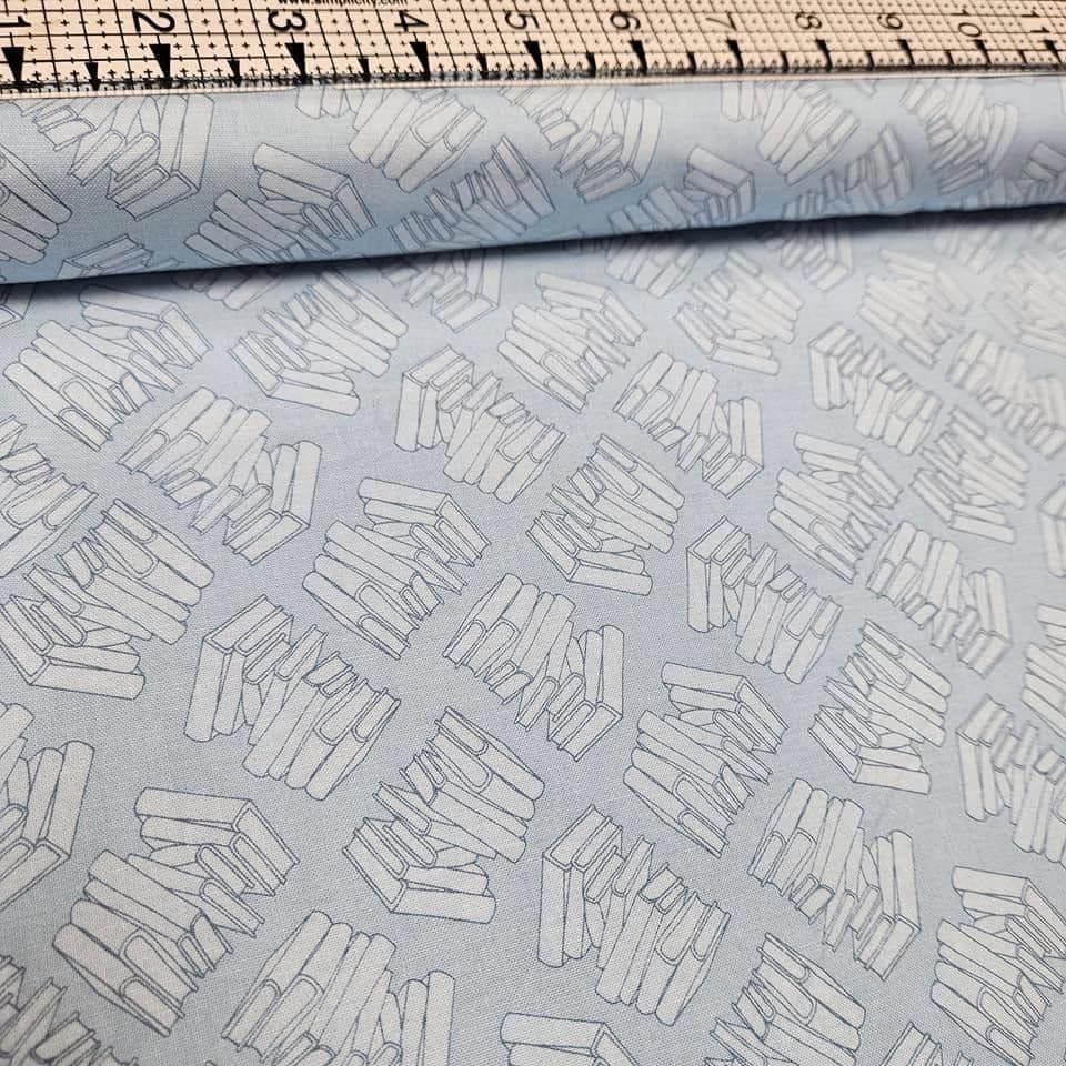 Windham Fabrics - Literary Books Blue 42708-13 100% Cotton Fabric