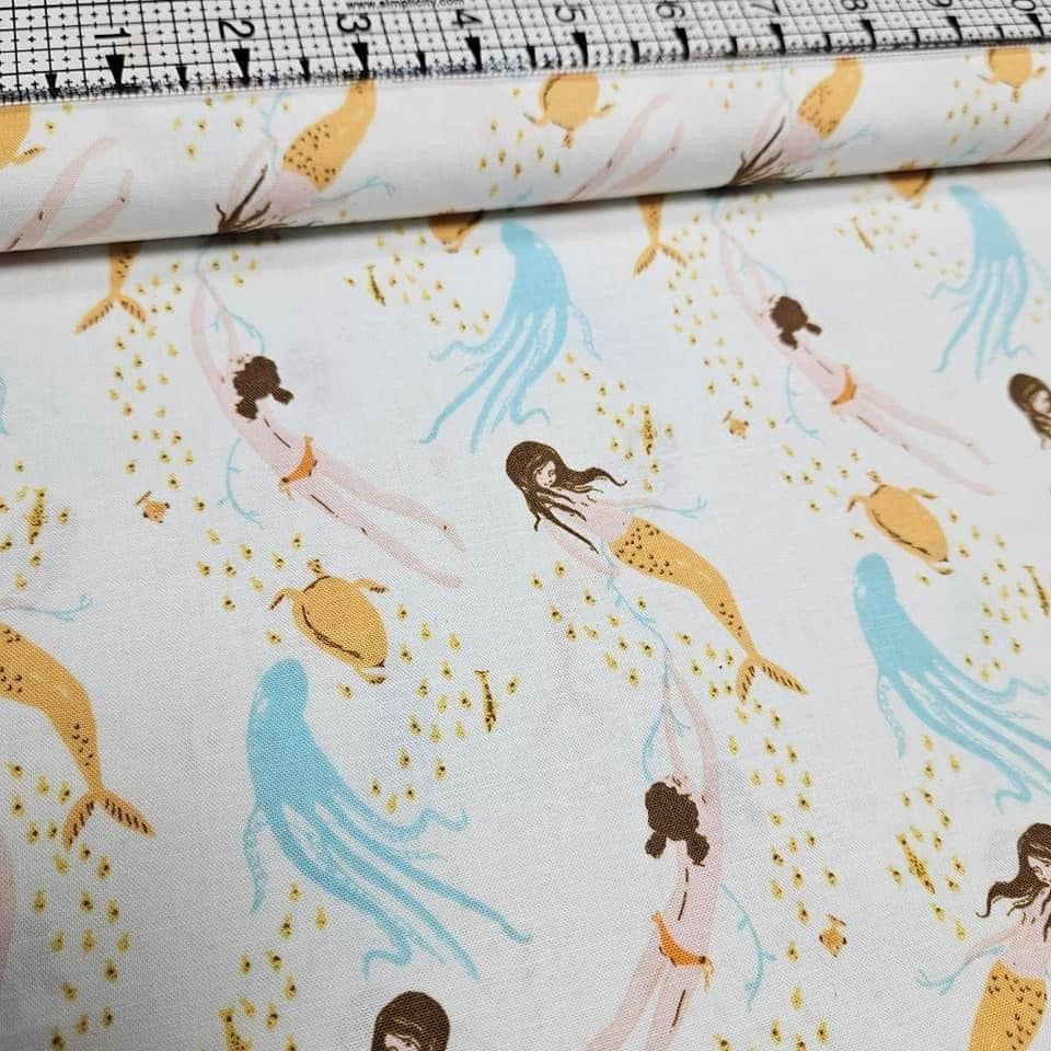 Windham Fabrics - Mendocino Mermaids Blue 40943-21 100% Cotton Fabric