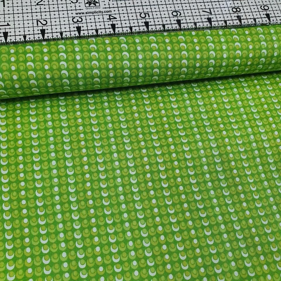 Windham Fabrics - Mimosa Green Dot 39983-3 100% Cotton Fabric