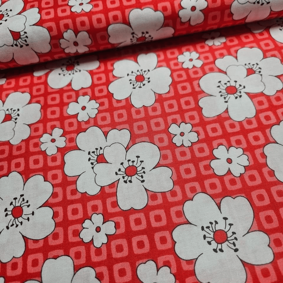 Windham Fabrics - Mojito Bloom Red 41231-1 100% Cotton Fabric