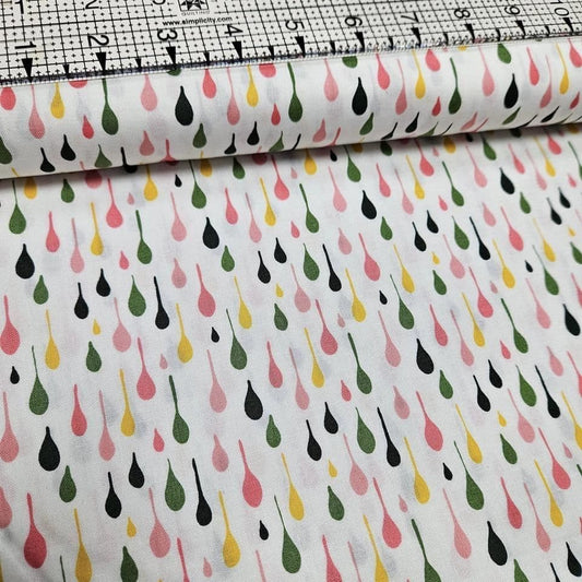 Windham Fabrics - Pink Lemonade Raindrops 51324-X 100% Cotton Fabric