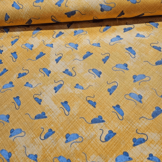 Windham Fabrics - Smarty Cats Mice Orange 42839-6 100% Cotton Fabric