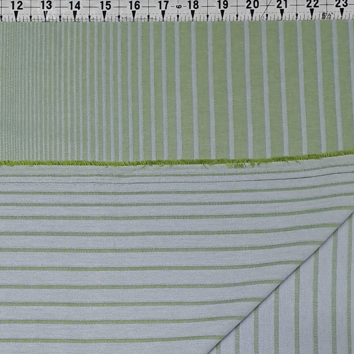 Designer Jacquard - Green Gradient Stripe 60" Wide 100% Cotton Fabric