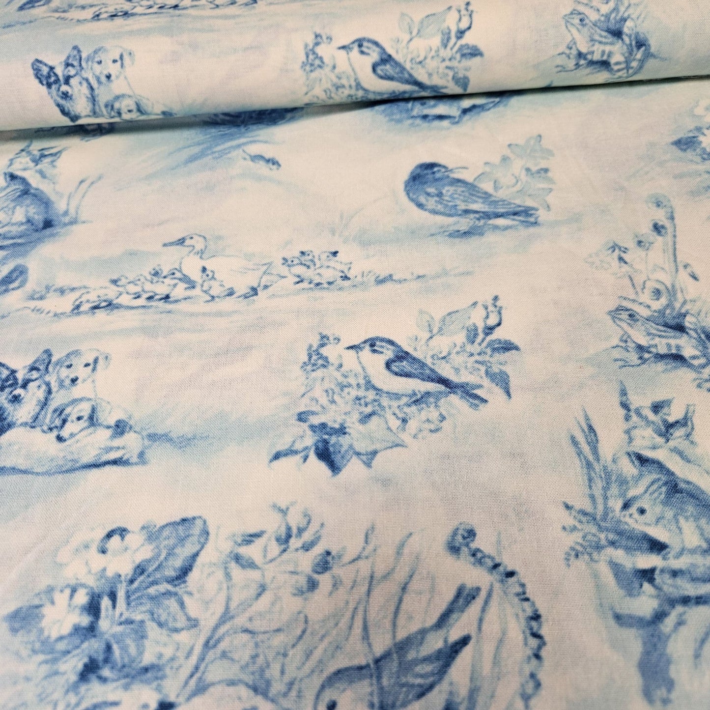 Yard Sale - Benartex - Childs Garden of Verses Blue 100% Cotton Fabric