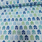 Yard Sale - Stof - Basic Perfect Blue Houses 100% Cotton Fabric