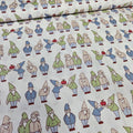 Stof - Fairy Tale Gnomes 100% Cotton Fabric - Crafts and Quilts
