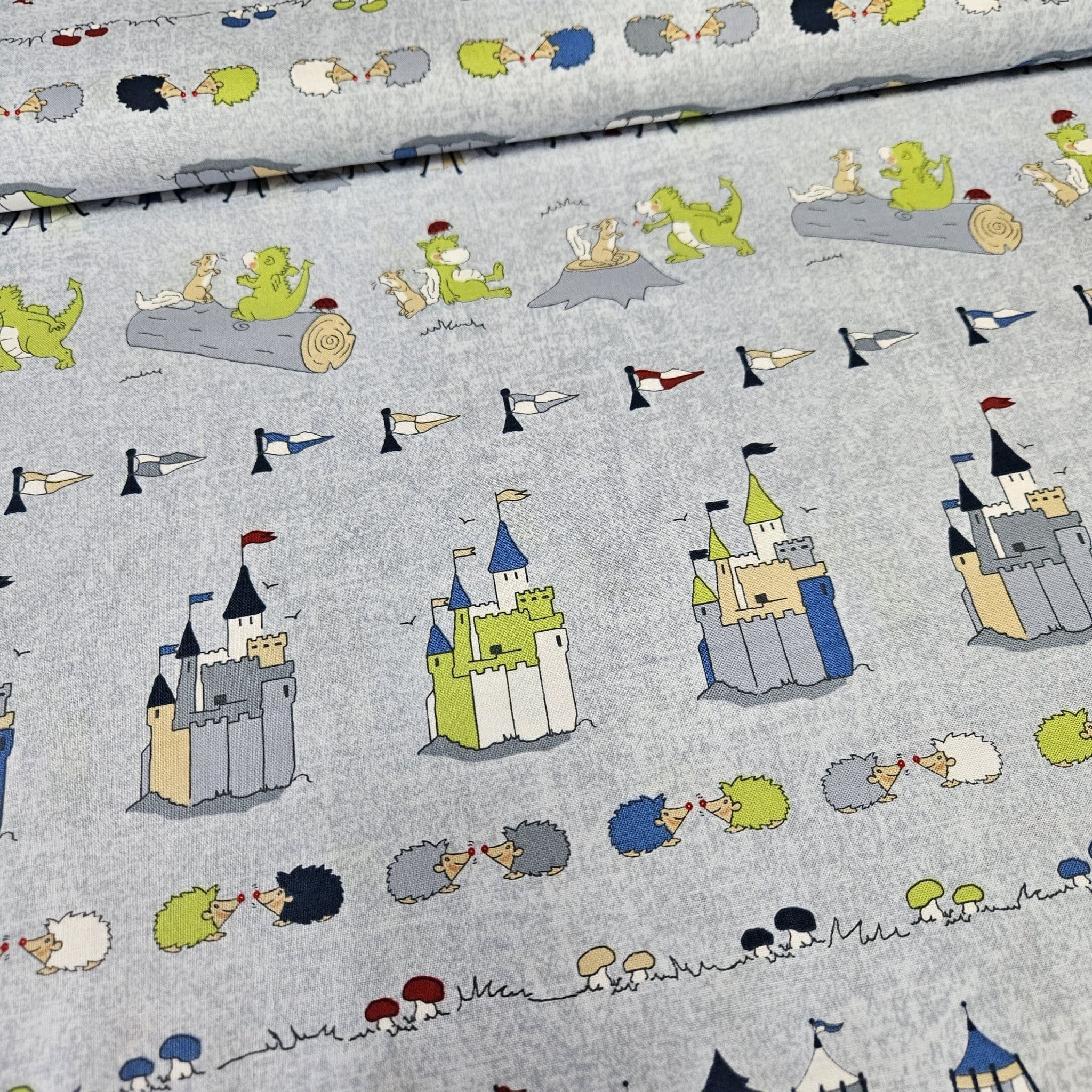 Stof - Little Ollie Blue 100% Cotton Fabric