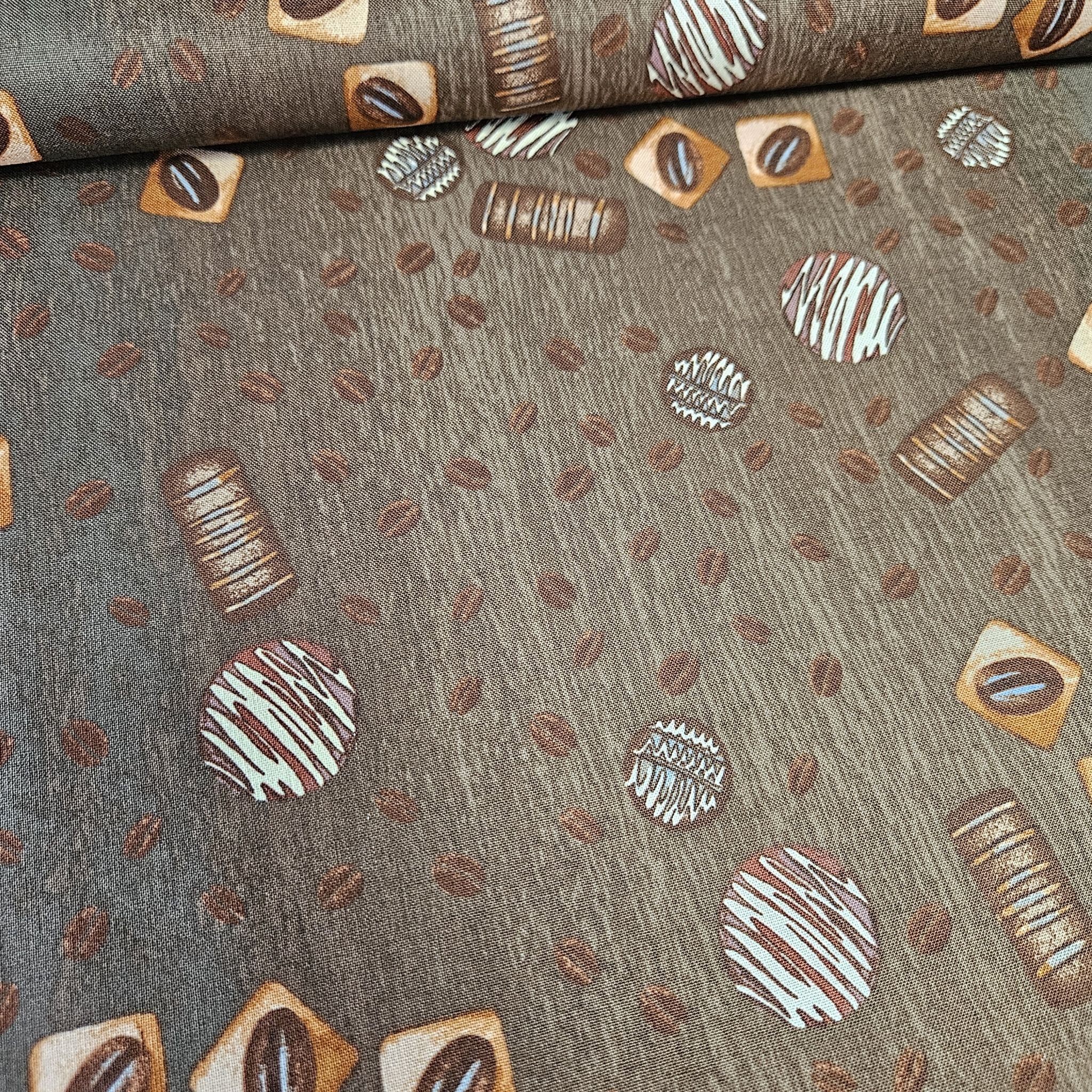 Stof - Take a Break Brown 100% Cotton Fabric