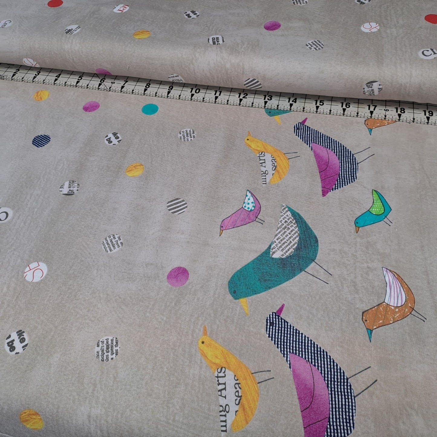Yard Sale - Windham Fabrics - Collage Birds 100% Cotton Fabric